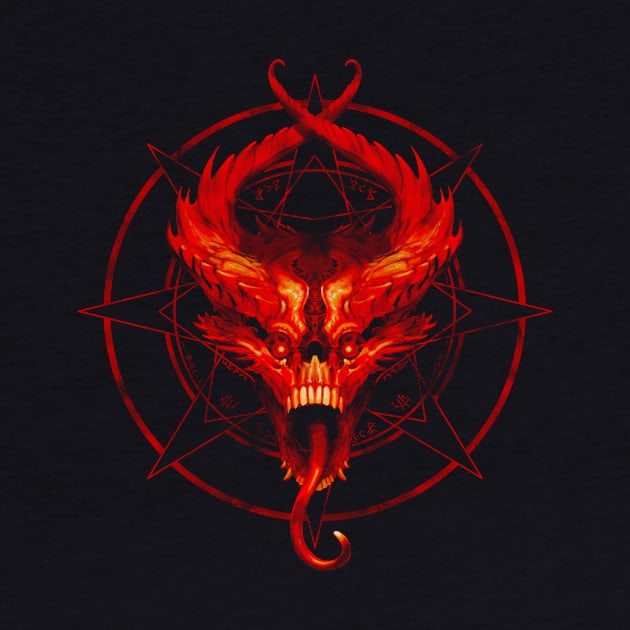 Hell Skull by WOVENPIXLS